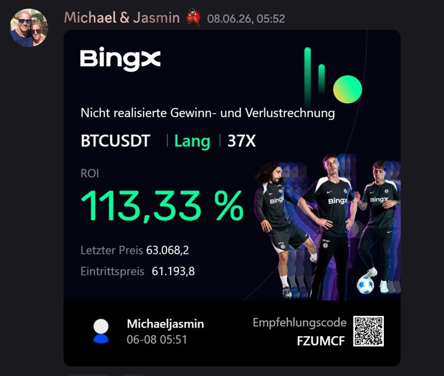 Michael und Jasmin: BTC Long auf BingX